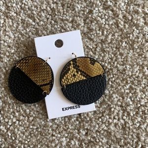 Express Black and Gold Earrings